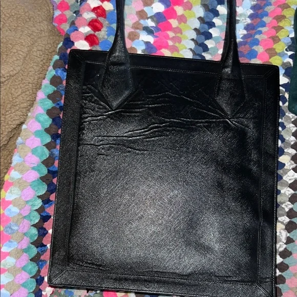 Henry Bendel -  Black Leather laptop Tote - Picture 13 of 15